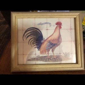 Framed Rooster picture